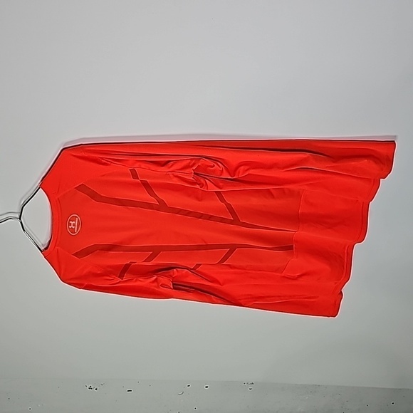 UNDER Armour small orange fitted heatgear long sleeve reflective running shirt - Picture 3 of 7